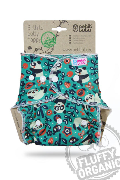 Petit Lulu Maxi Night Fluffy Organic - Drukknopen