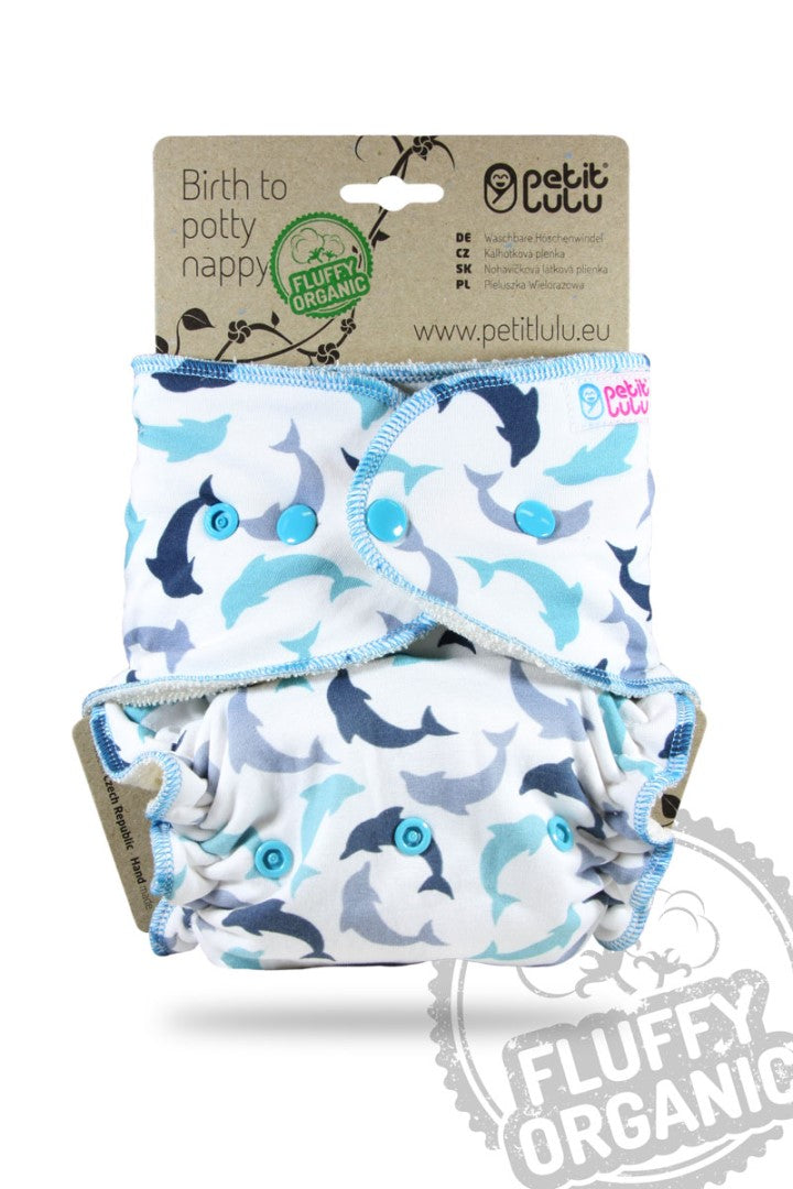 Petit Lulu Maxi Night Fluffy Organic - Drukknopen