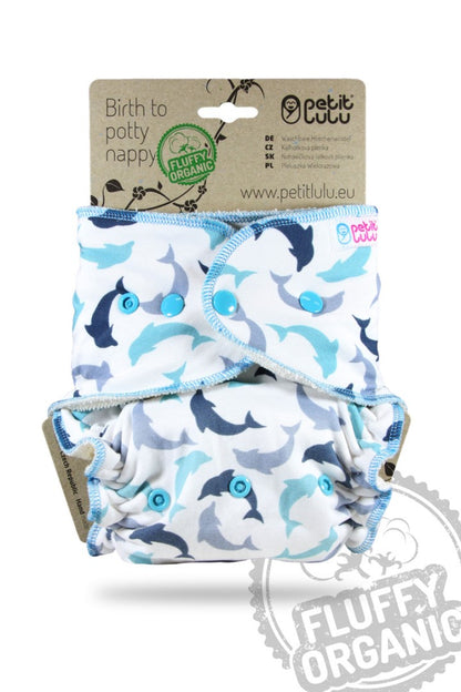 Petit Lulu Maxi Night Fluffy Organic - Drukknopen