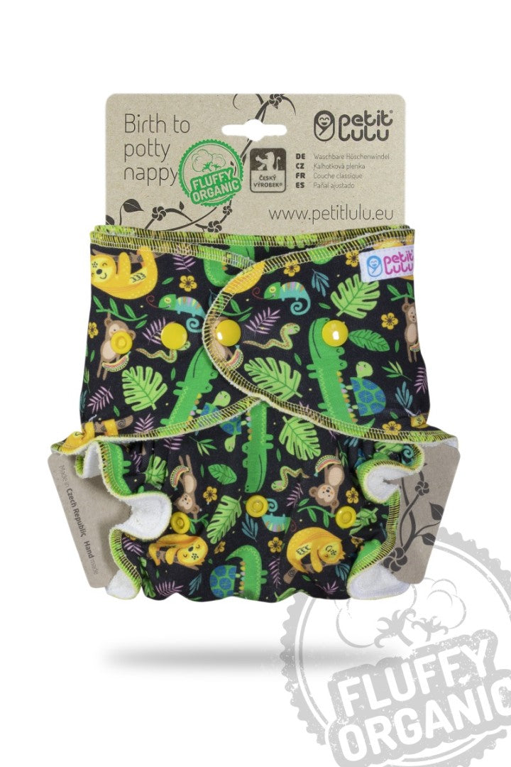Petit Lulu Maxi Night Fluffy Organic - Drukknopen