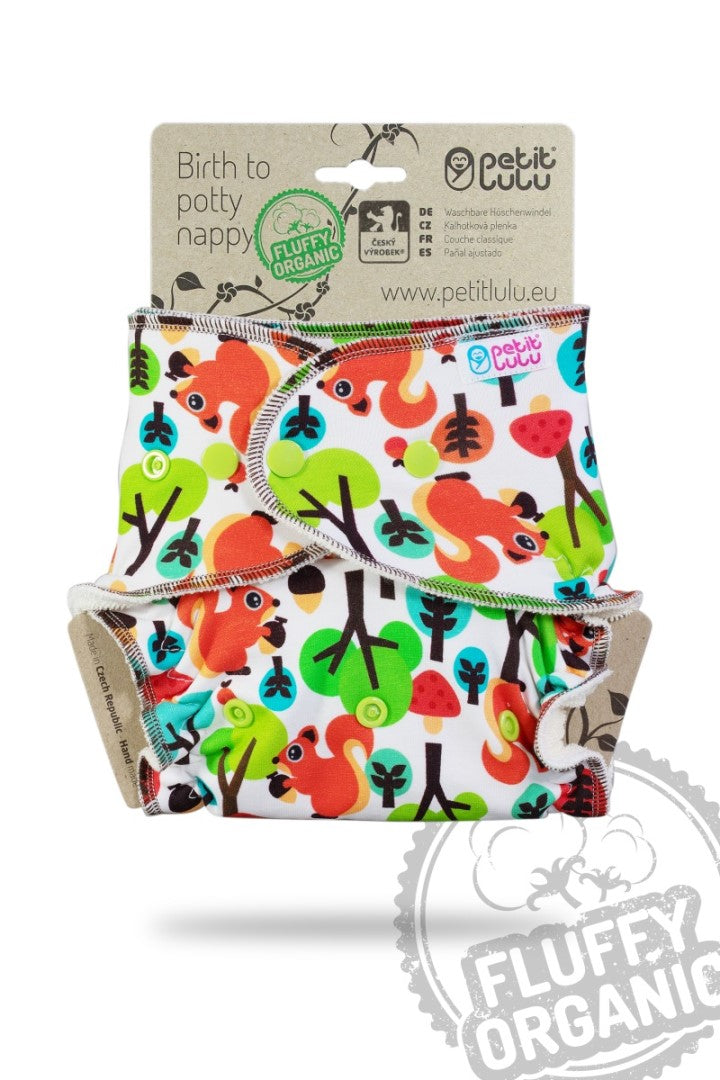 Petit Lulu Maxi Night Fluffy Organic - Drukknopen